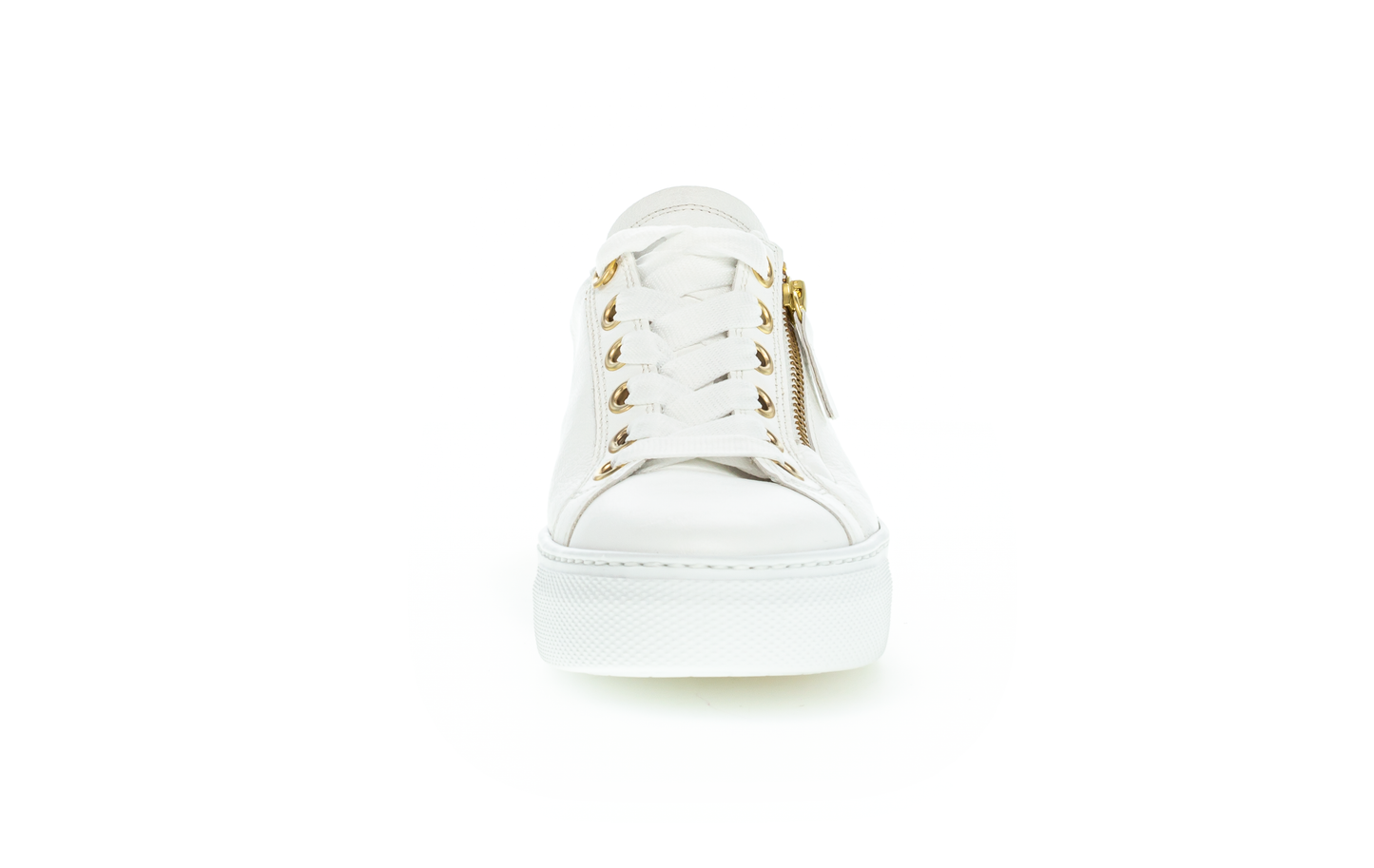 Gabor Comfort 86.465.51 White & Gold Sneakers with Zip