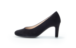 Gabor 91.410.17 Black Suede Elegant Funnel Heels