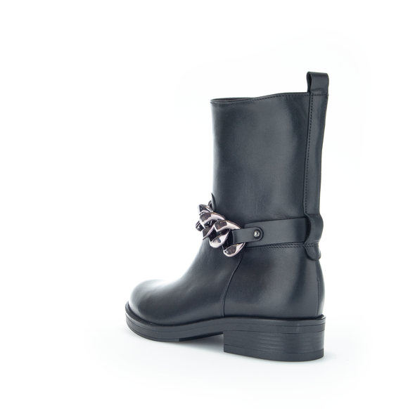 Gabor 91.790.27 Black Boots with Chain Detailing