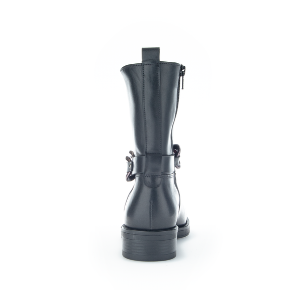 Gabor 91.790.27 Black Boots with Chain Detailing