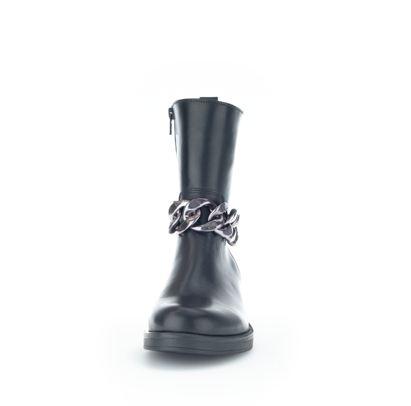 Gabor 91.790.27 Black Boots with Chain Detailing