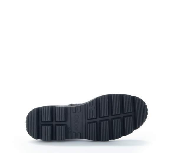 Gabor 91.821.97 Black Boots with Gold Eyelet Detailing