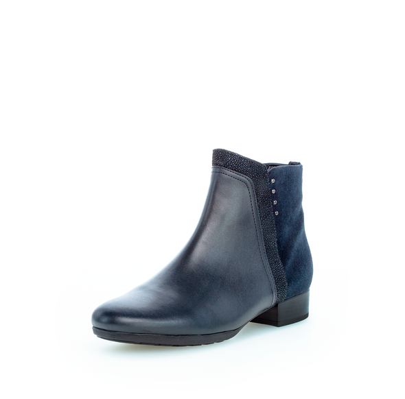 Gabor 92.712.56 Comfort Navy Blue H Fit Ankle Boots