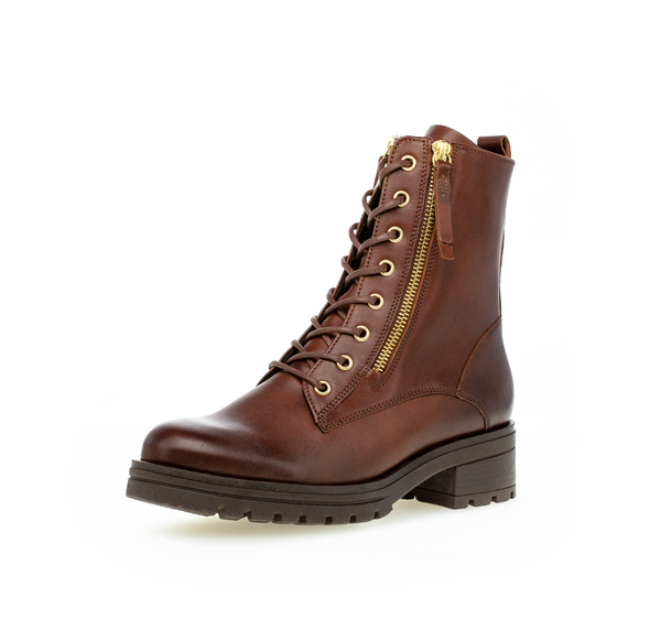 Gabor 92.785.55 Comfort Brown & 2 Gold Zip Boots