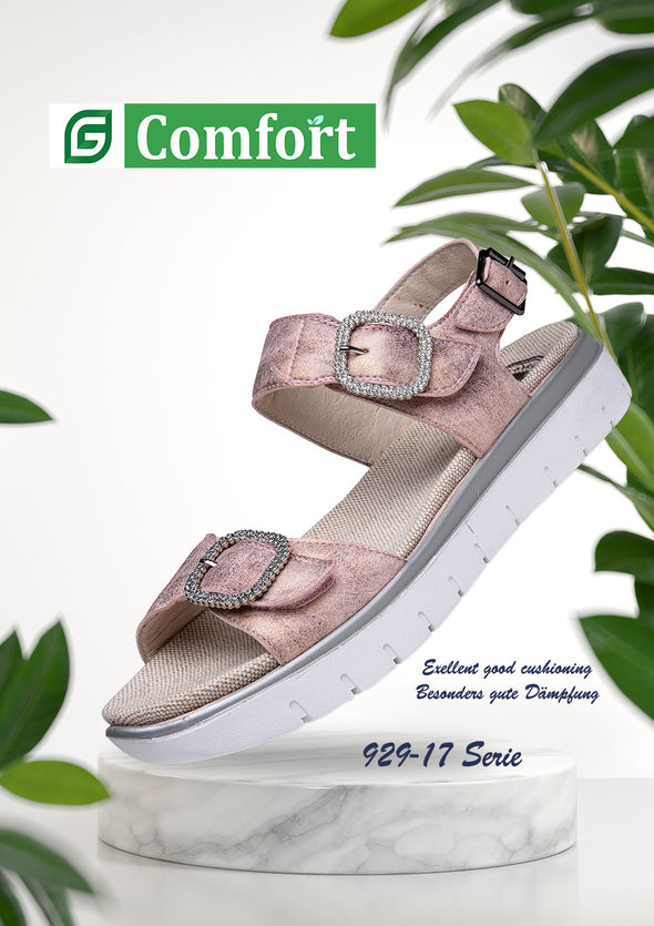 G Comfort 929-16 Beige Corals Diamond Sandals