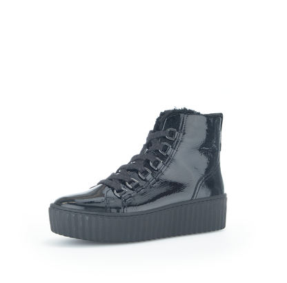 Gabor 93.713.70 Black Patent High Top Sneakers