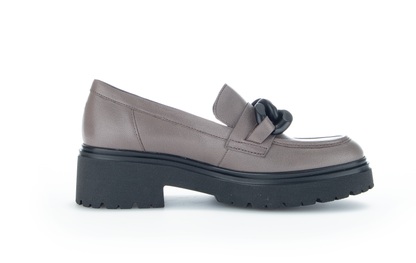 Gabor 95.230.28 Dark Taupe Slip On Moccasins
