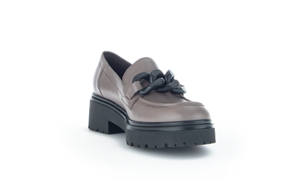 Gabor 95.230.28 Dark Taupe Slip On Moccasins