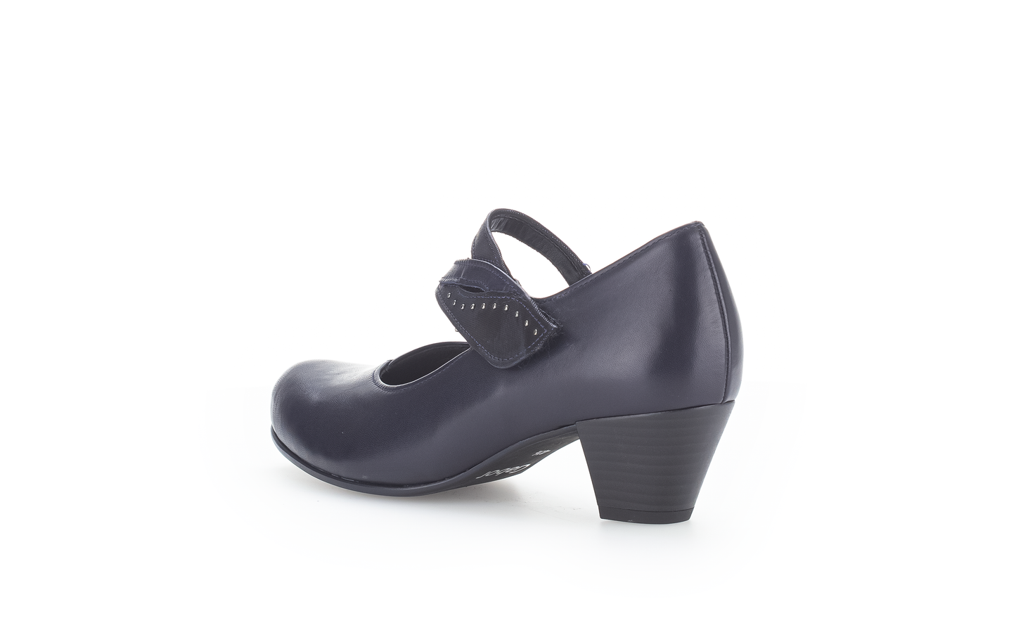 Gabor 96.146.66 Navy Blue H Fit Low Heels with Straps