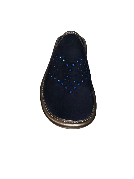 Nordikas 9841-O/8 Marino Navy Heart Sparkle Blue Plush Slippers