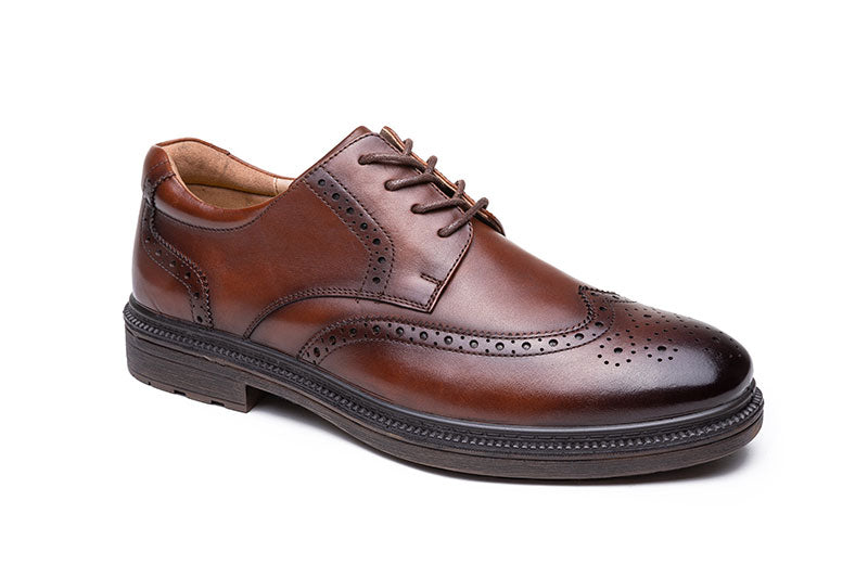 G Comfort 98916 Cognac Brown Lace Formal Shoes