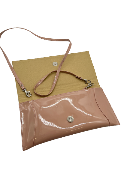 Bioeco by Arka B0002 1393+0003 Pink Mix Leather Dressy Formal Clutch Bag