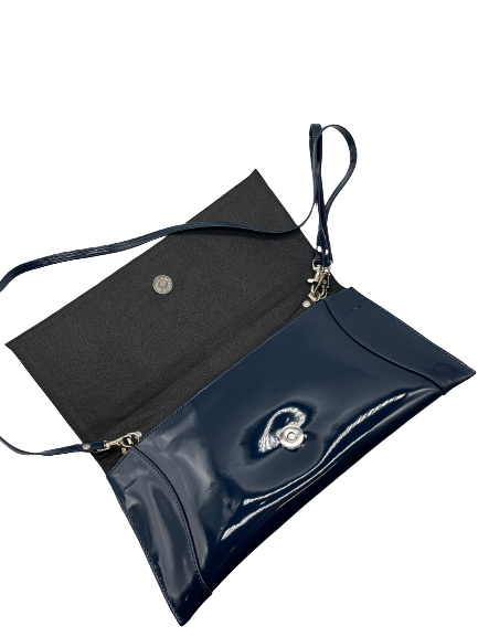 Bioeco by Arka B0002 1868+0006 Navy Croc Leather Dressy Formal Clutch Bag