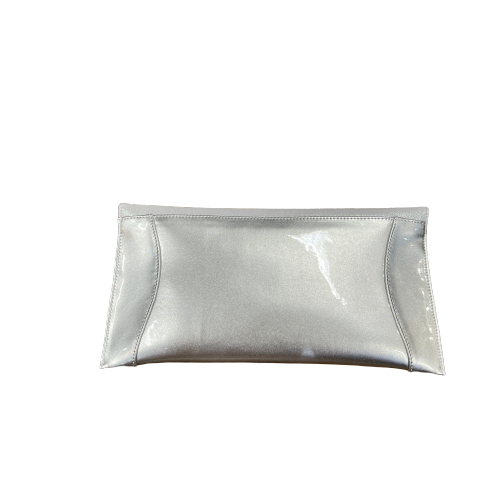 Bioeco by Arka B0002 2103+0004 Silver Leather Dressy Formal Clutch Bag