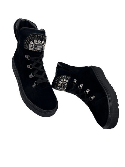 Loretta Vitale 82026-B21-2 Black Lace Boots