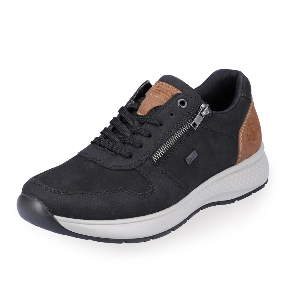 Rieker B7613-00 Tex Black Sneakers with Zip