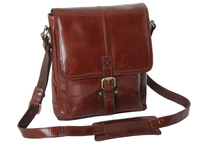 Ashwood Leather Benjamin Chestnut Messenger Bag