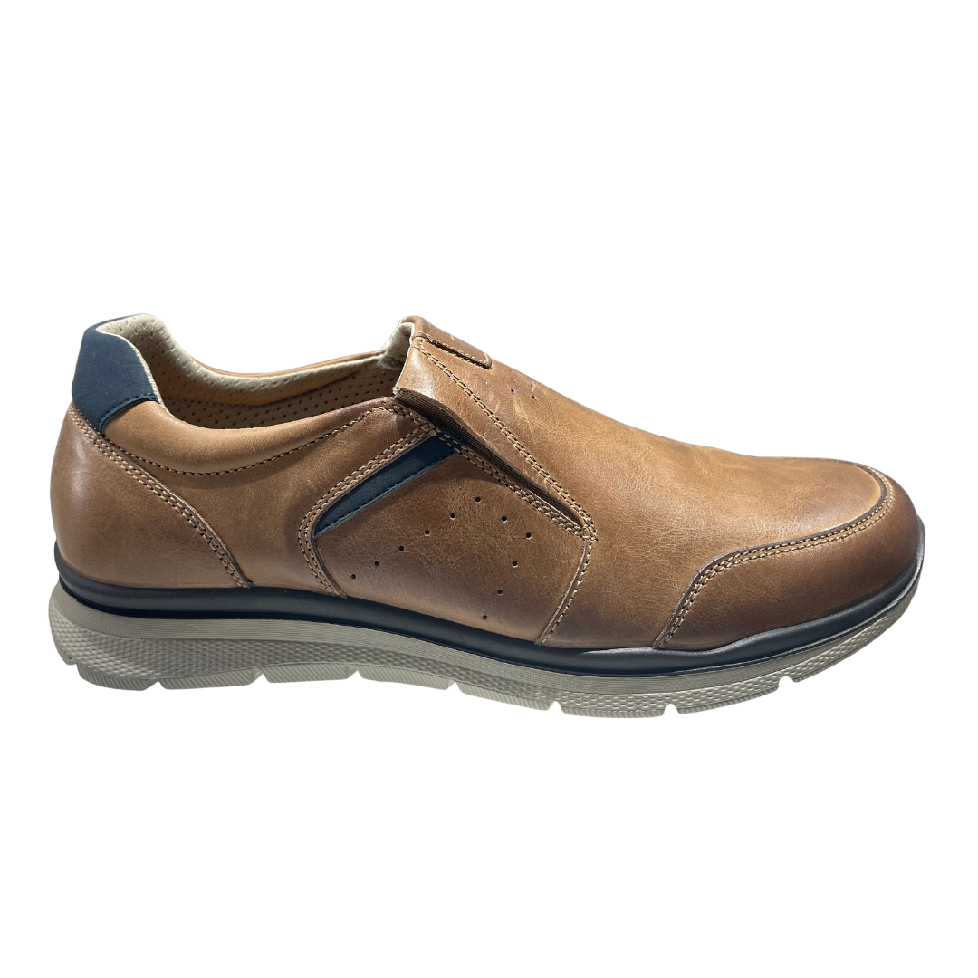 Imac 352156 24532/009 MARRONE/BLU BERGAMO Tan Slip On Shoes