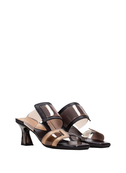 Hispanitas CHV232634 Tan & Black Combi Slip On Heels