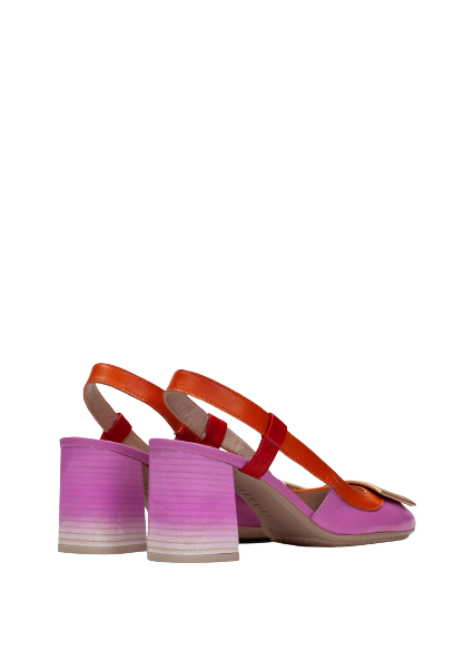 Hispanitas CHV232668 Australia Papaya, Pink & Cherry Slingback Block Heels