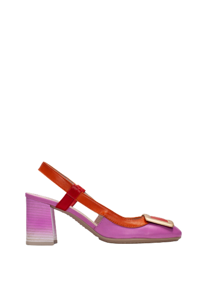 Hispanitas CHV232668 Australia Papaya, Pink & Cherry Slingback Block Heels