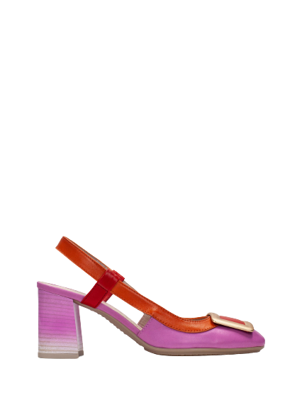 Hispanitas CHV232668 Australia Papaya, Pink & Cherry Slingback Block Heels