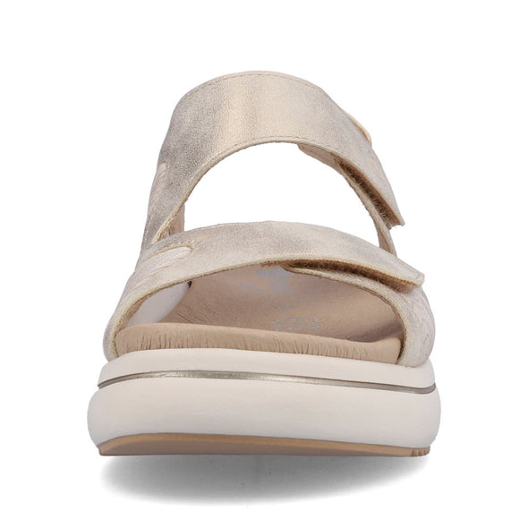 Remonte D0L54-60 Beige Velcro Sandals with Slingback Strap