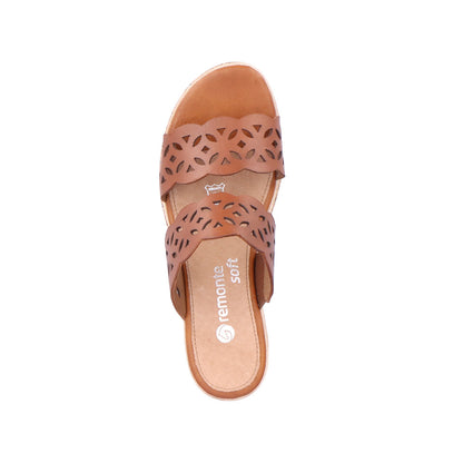 Remonte D3065-24 Brown Slip On Wedge Sandals