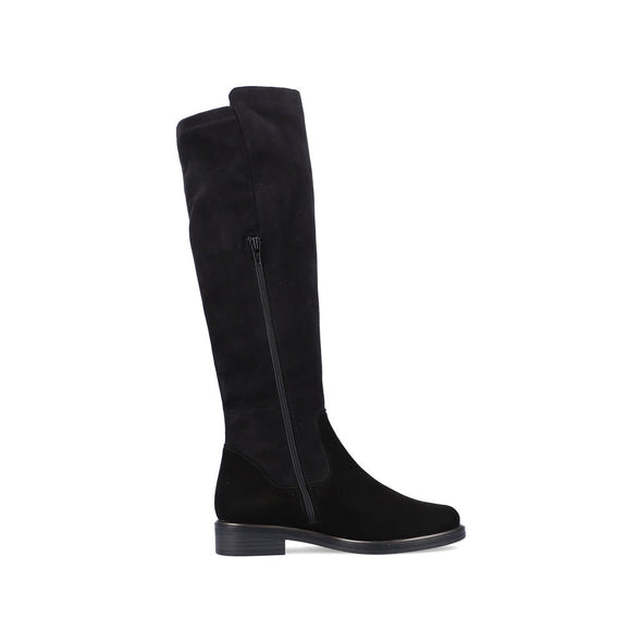 Remonte D8387-02 Tex Black Knee High Boots with Adjustable Vario Shaft