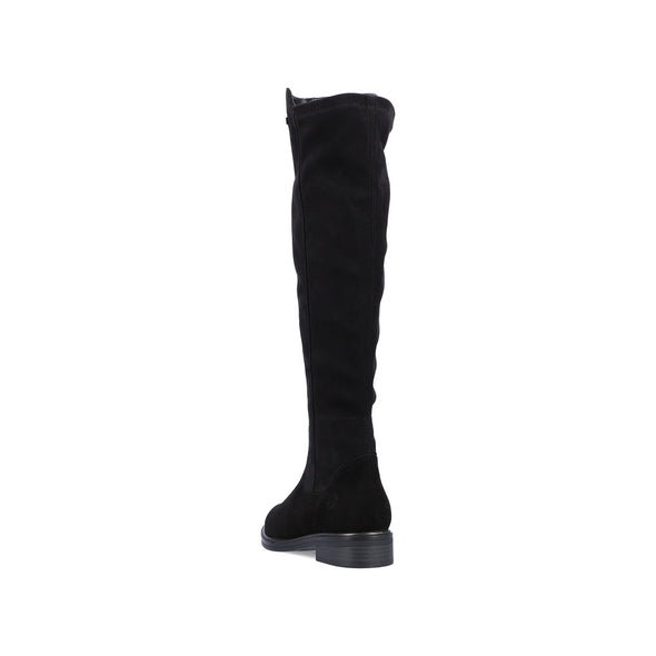 Remonte D8387-02 Tex Black Knee High Boots with Adjustable Vario Shaft