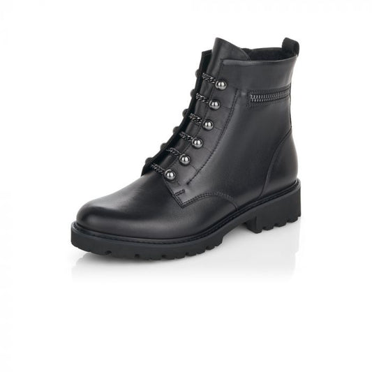 Remonte D8670-01 Black 6 Studs & Chain Boots