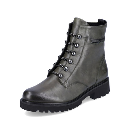 Remonte D8670-52 Green Boots with Chain Detailing