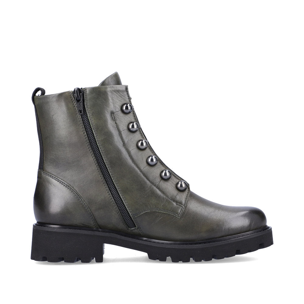 Remonte D8670-52 Green Boots with Chain Detailing