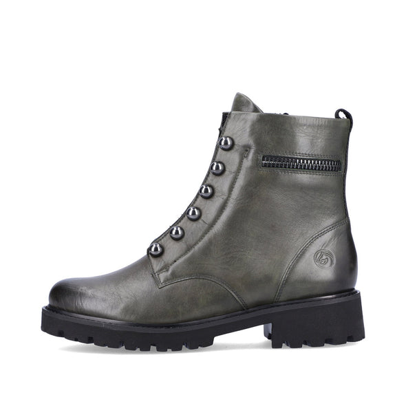 Remonte D8670-52 Green Boots with Chain Detailing