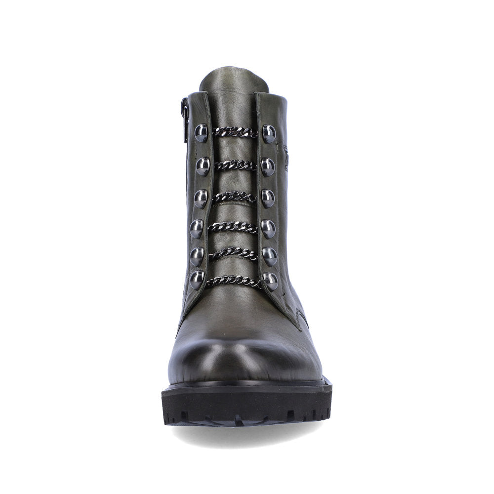 Remonte D8670-52 Green Boots with Chain Detailing