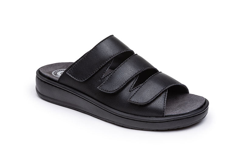 G Comfort F-964/F964 Black Softnappa Slip On Mule Sandals