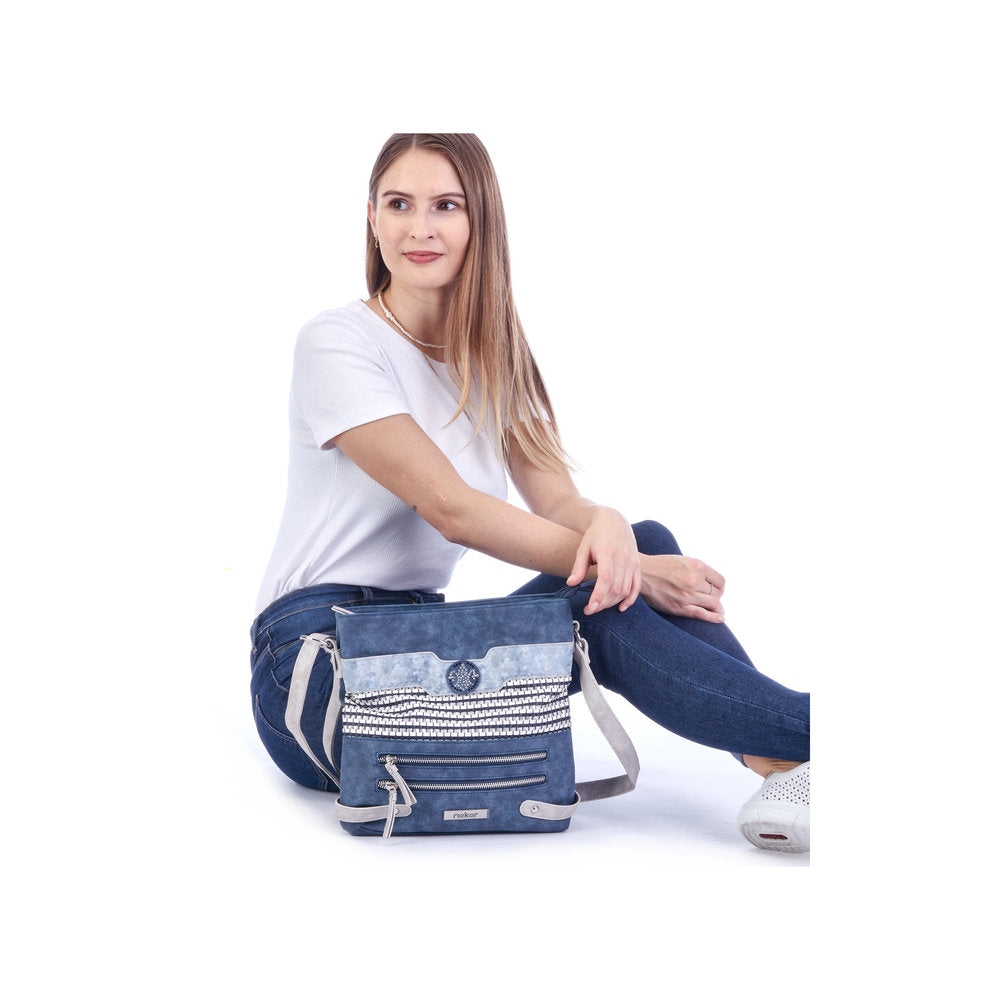 Rieker H1346-16 Blue Combi Shoulder Bag