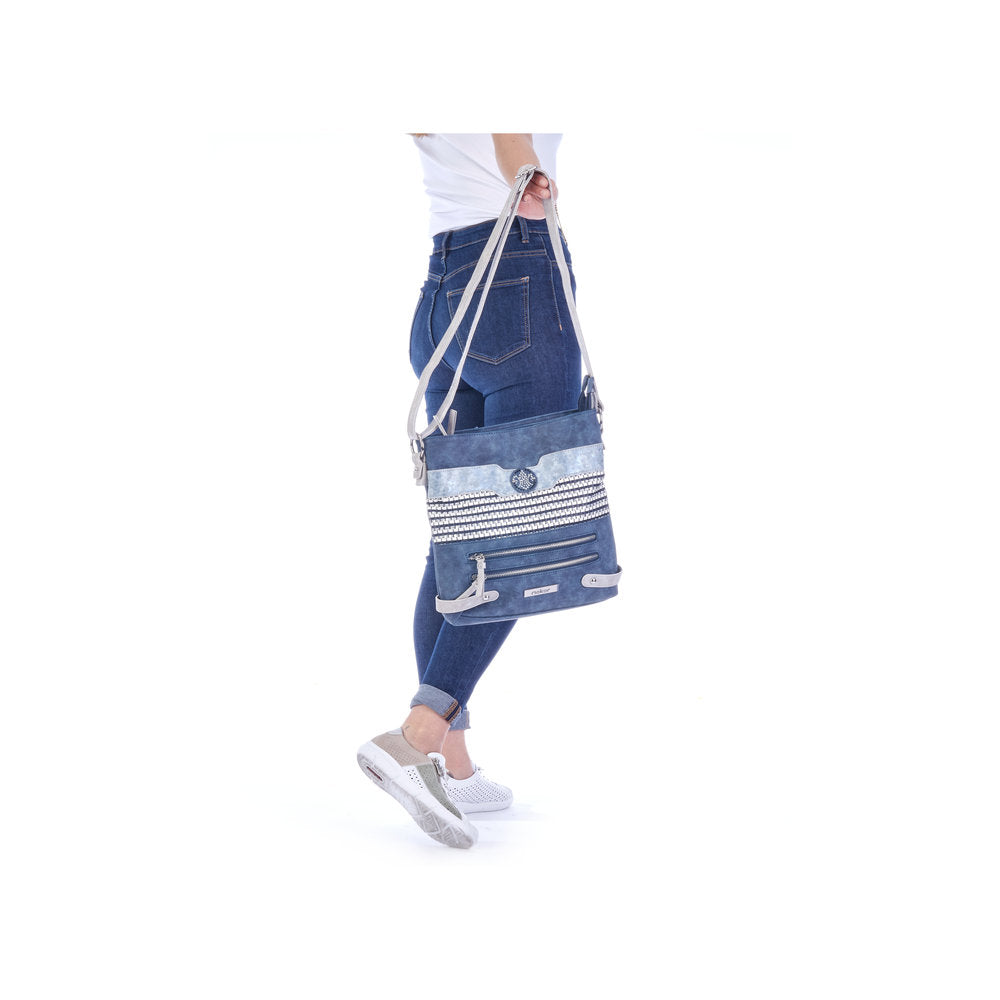 Rieker H1346-16 Blue Combi Shoulder Bag