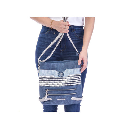 Rieker H1346-16 Blue Combi Shoulder Bag
