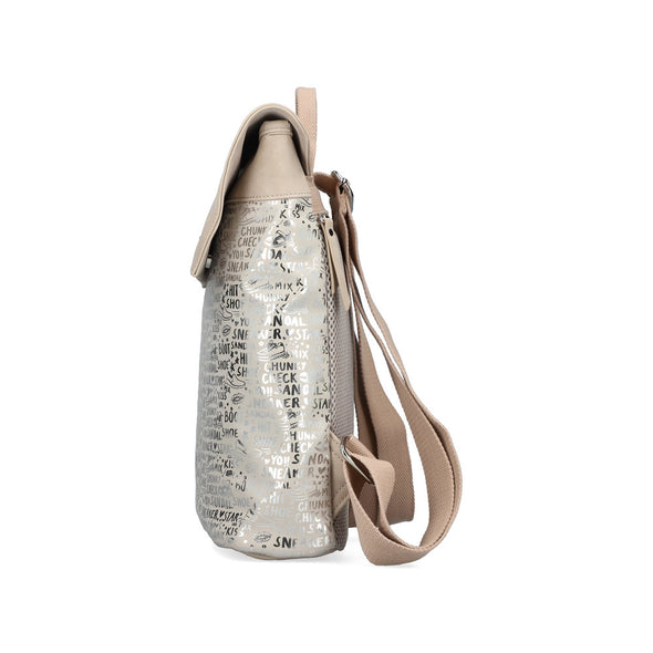 Rieker H1386-60 Beige and Silver Backpack