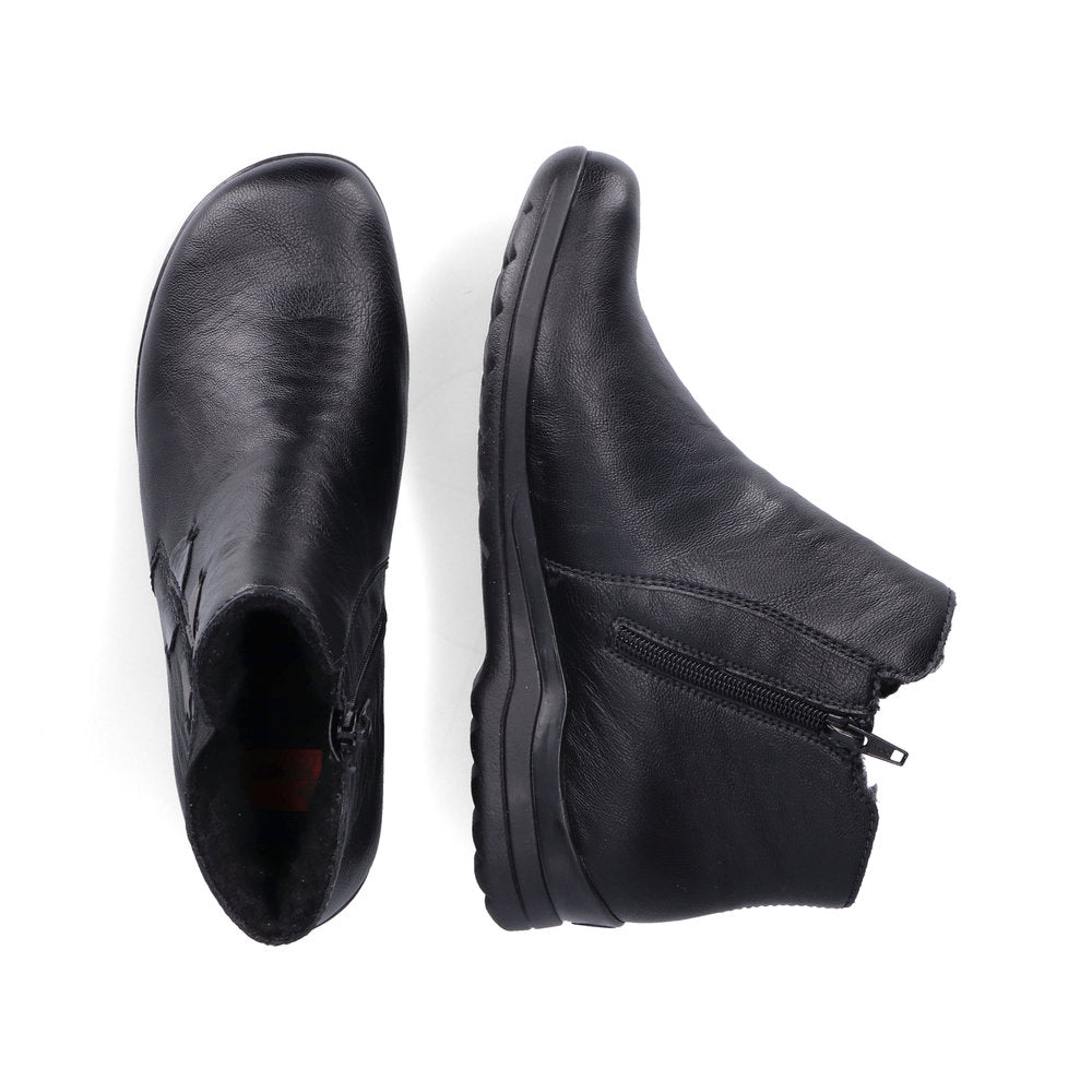 Rieker L1882-00 Black Ankle Boots with Extra Width