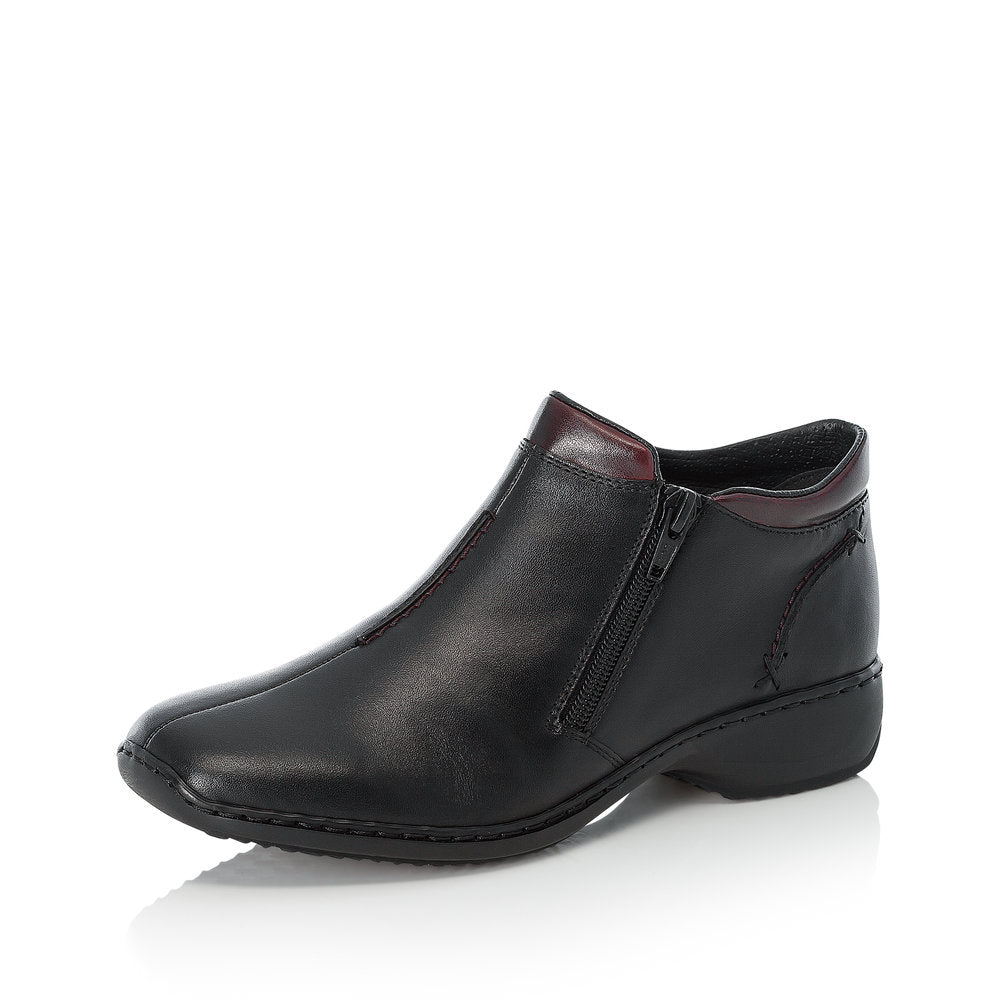 Rieker L3882-00 Black & Wine Shoes