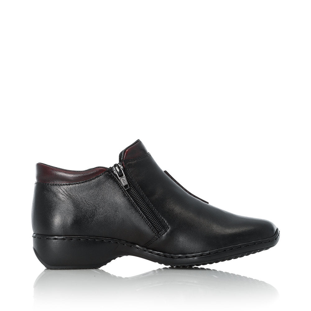 Rieker L3882-00 Black & Wine Shoes