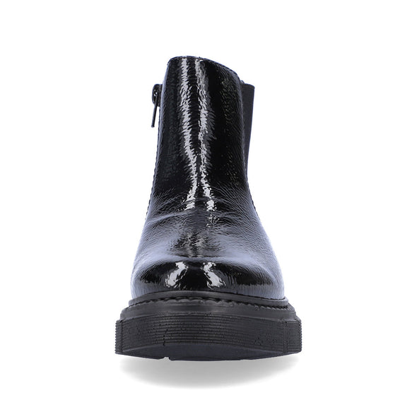 Rieker M3854-02 Patent Black Chelsea Boots
