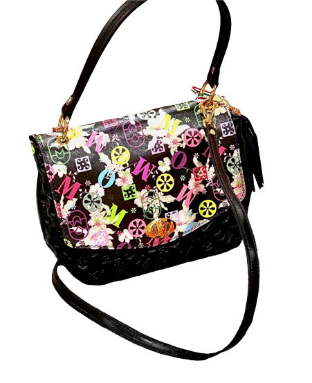 Marino Orlandi MO4765C Black Multi Colour Floral Handbag