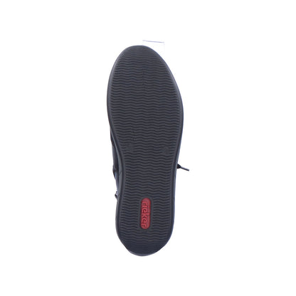 Rieker N1104-00 Tex Black High Top Sneakers with Zip