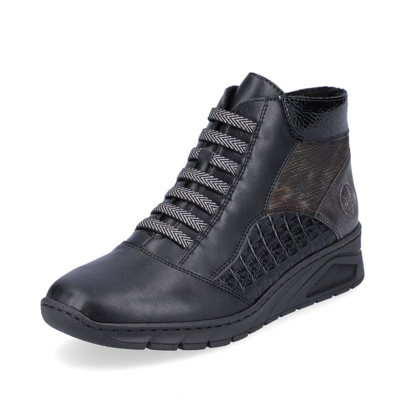Rieker N3374-00 Black Combi Boots