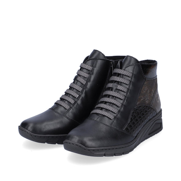 Rieker N3374-00 Black Combi Boots