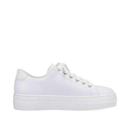 Rieker N4921-81 White Memosoft Sneakers with Zip