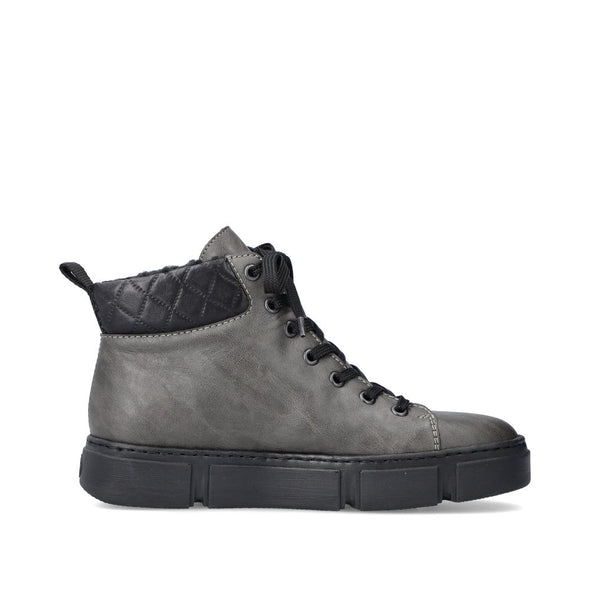 Rieker N5909-45 Dark Grey & Black High Top Sneakers